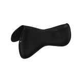 Black saddle pad on a white background