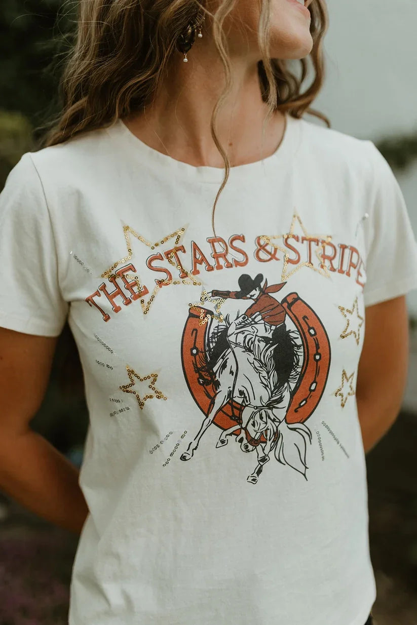 Rodeo quincy stars and stripes t-shirt