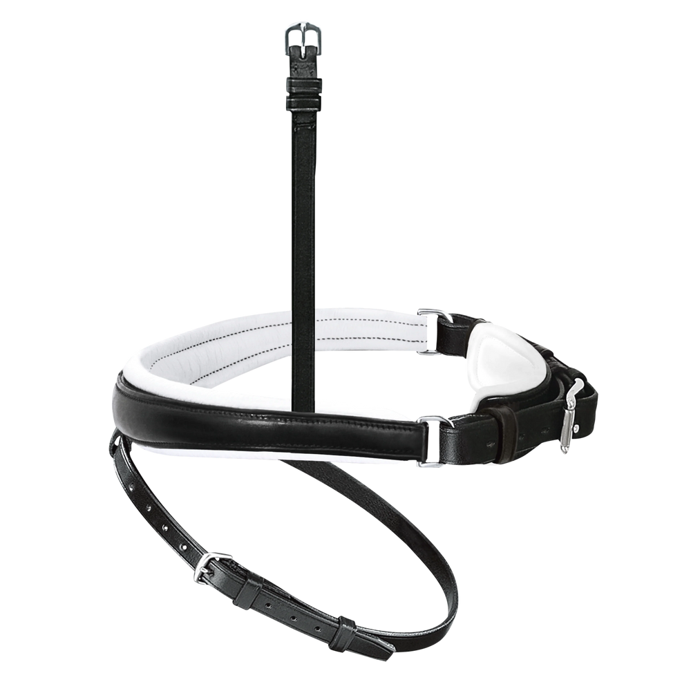 Passier anatomically formed caveson special with white lining and flash strap