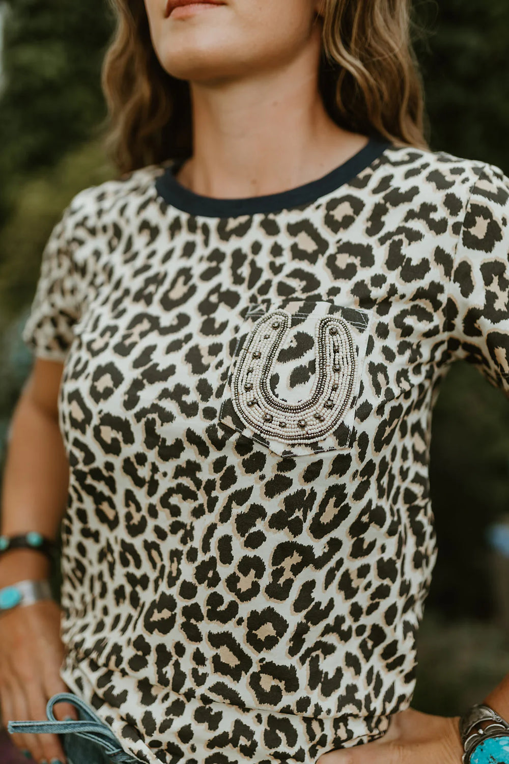 Rodeo quincy lucky lizzy leopard tee