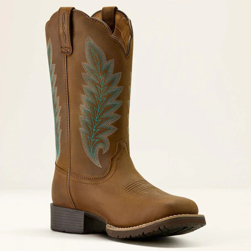 Ariat hybrid rancher waterproof insulated wide square toe western boot for ladies