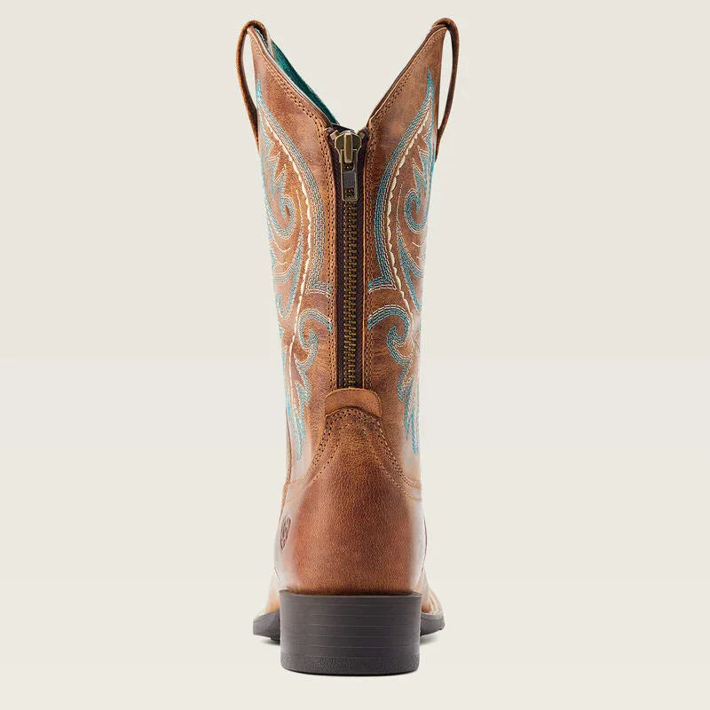 Ariat round up back zip western boot for ladies
