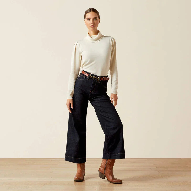 Ariat ultra high rise countryside wide leg jean for ladies