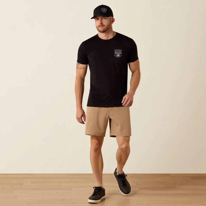 Ariat stripe patriotic badge t-shirt