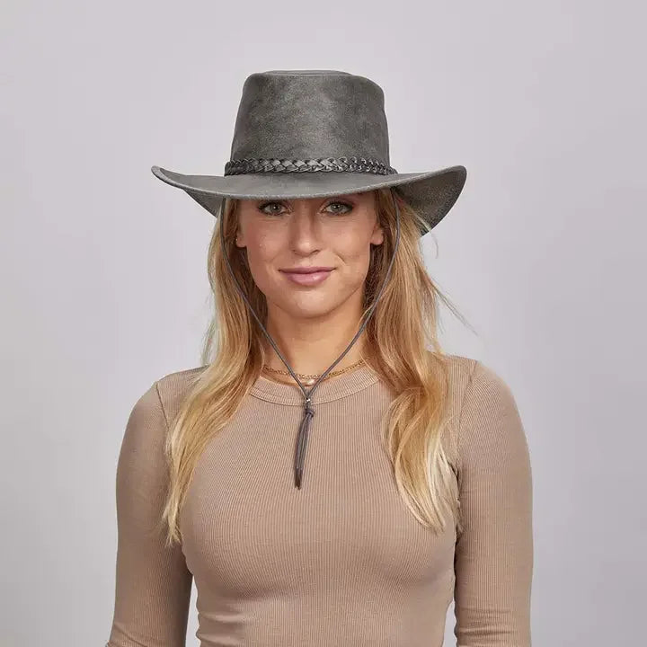 American hat makers Crusher | Crushable Leather Outback Hat