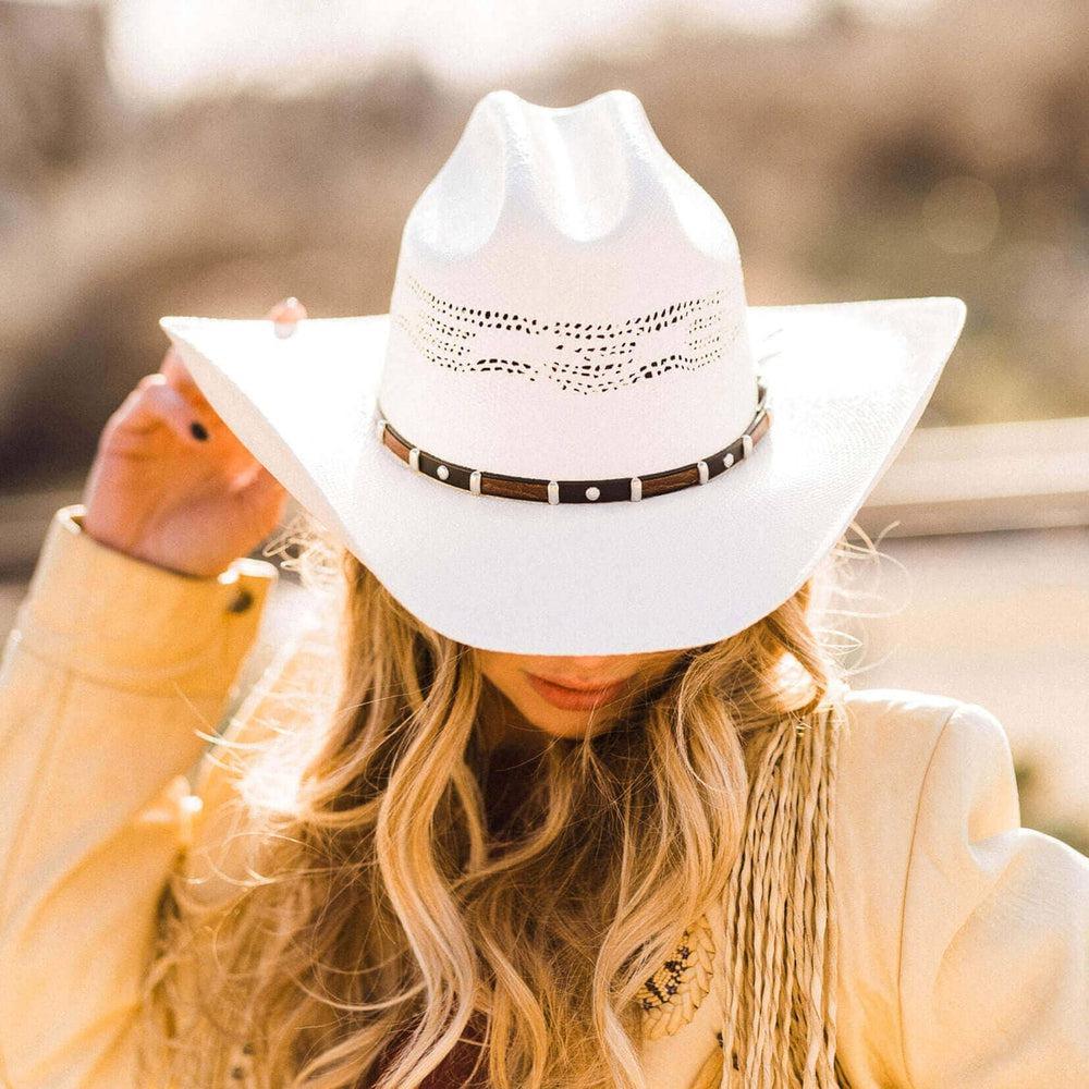 American hat makers Montana |  Straw Cowgirl Hat with Western Hat Band