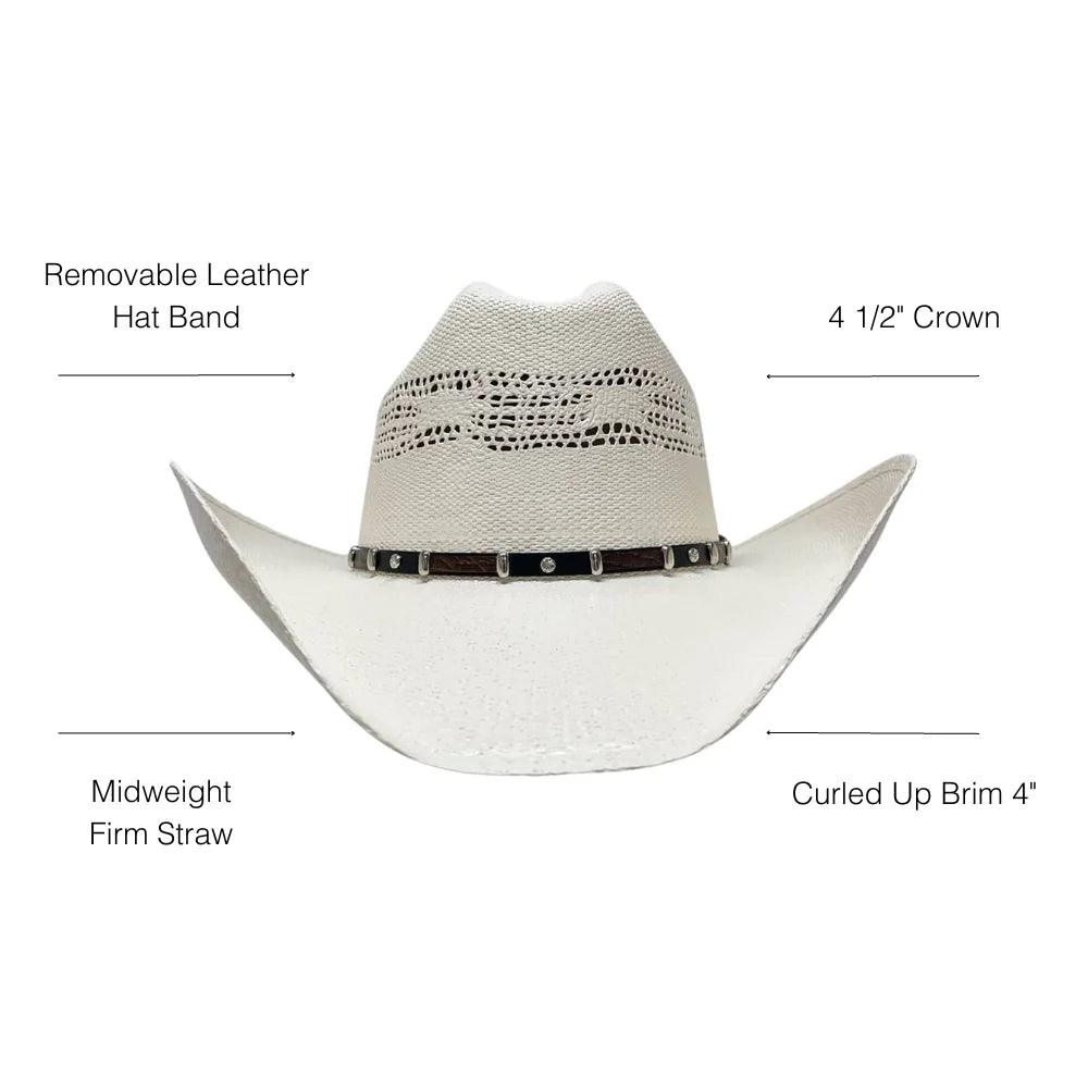 American hat makers Montana |  Straw Cowgirl Hat with Western Hat Band