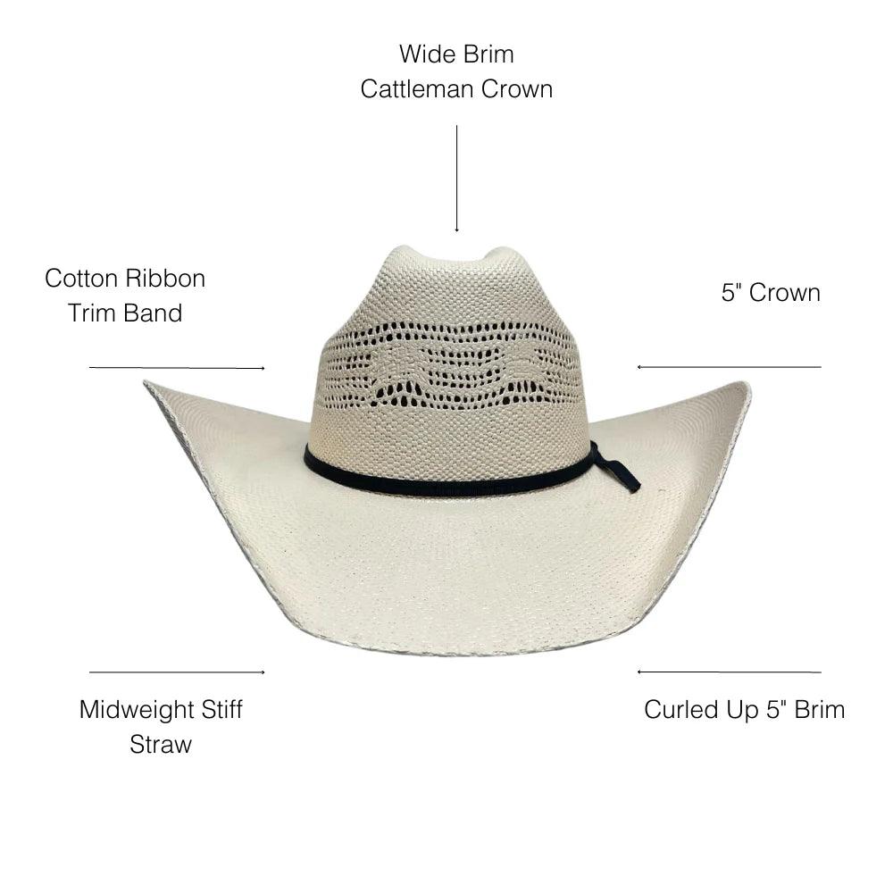 American hat makers Bozeman |  Straw Cowboy Hat