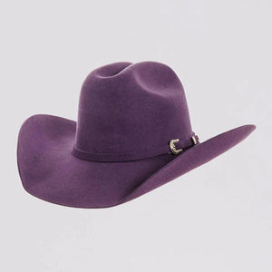 American hat makers Cattleman | Womens Felt Cowgirl Hat with Western Hat Band purple