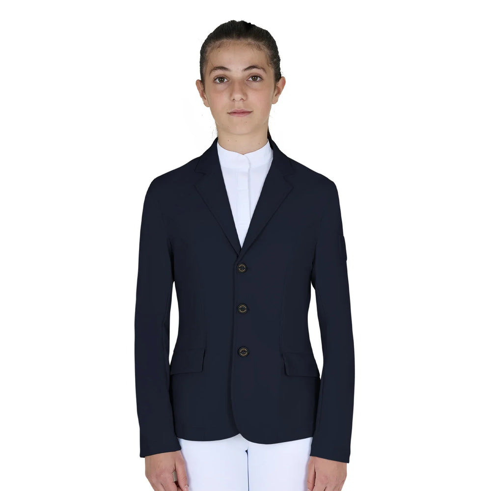 Equestro kids slim fit three buttons competition jacket