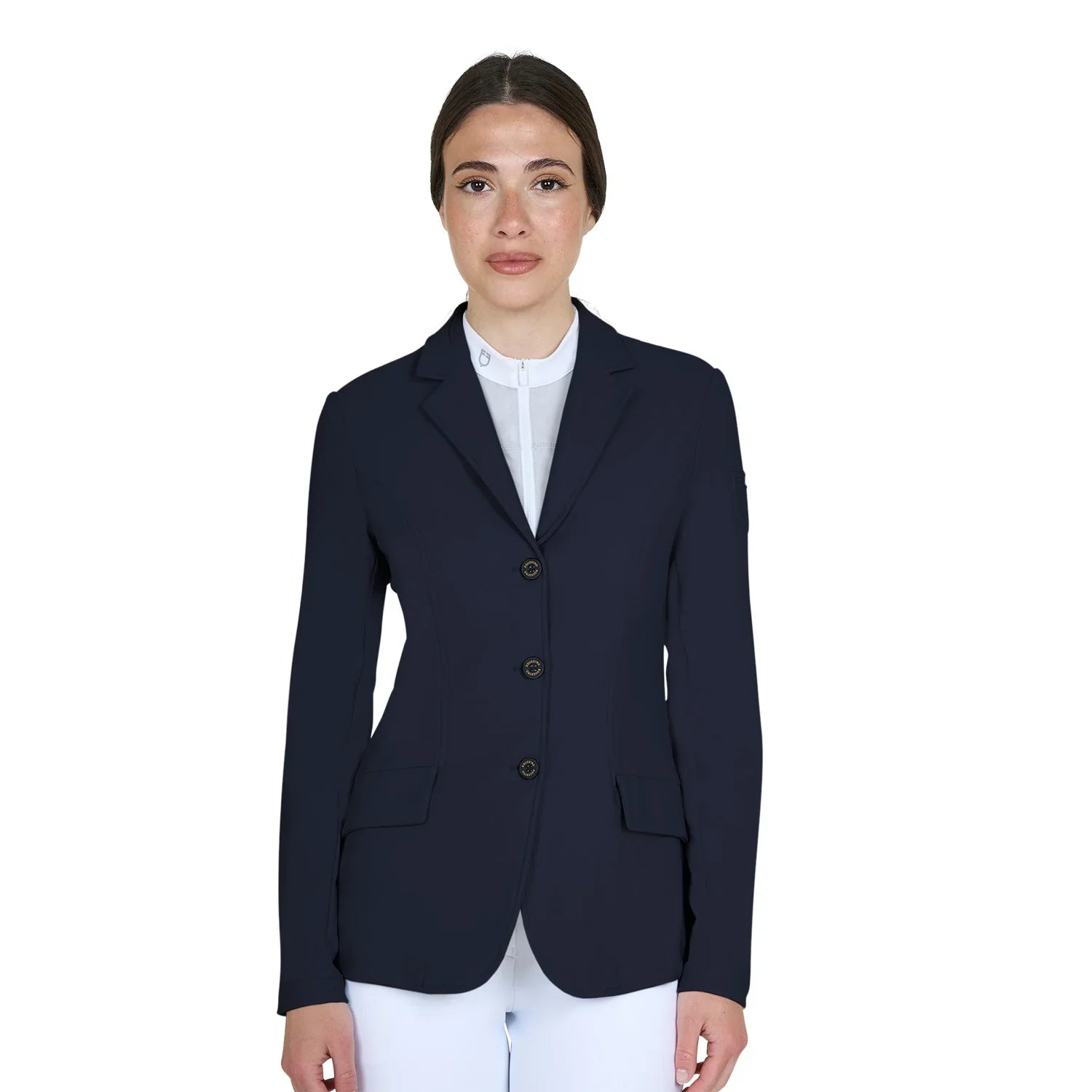Equestro women's competition jacket with embossed logo