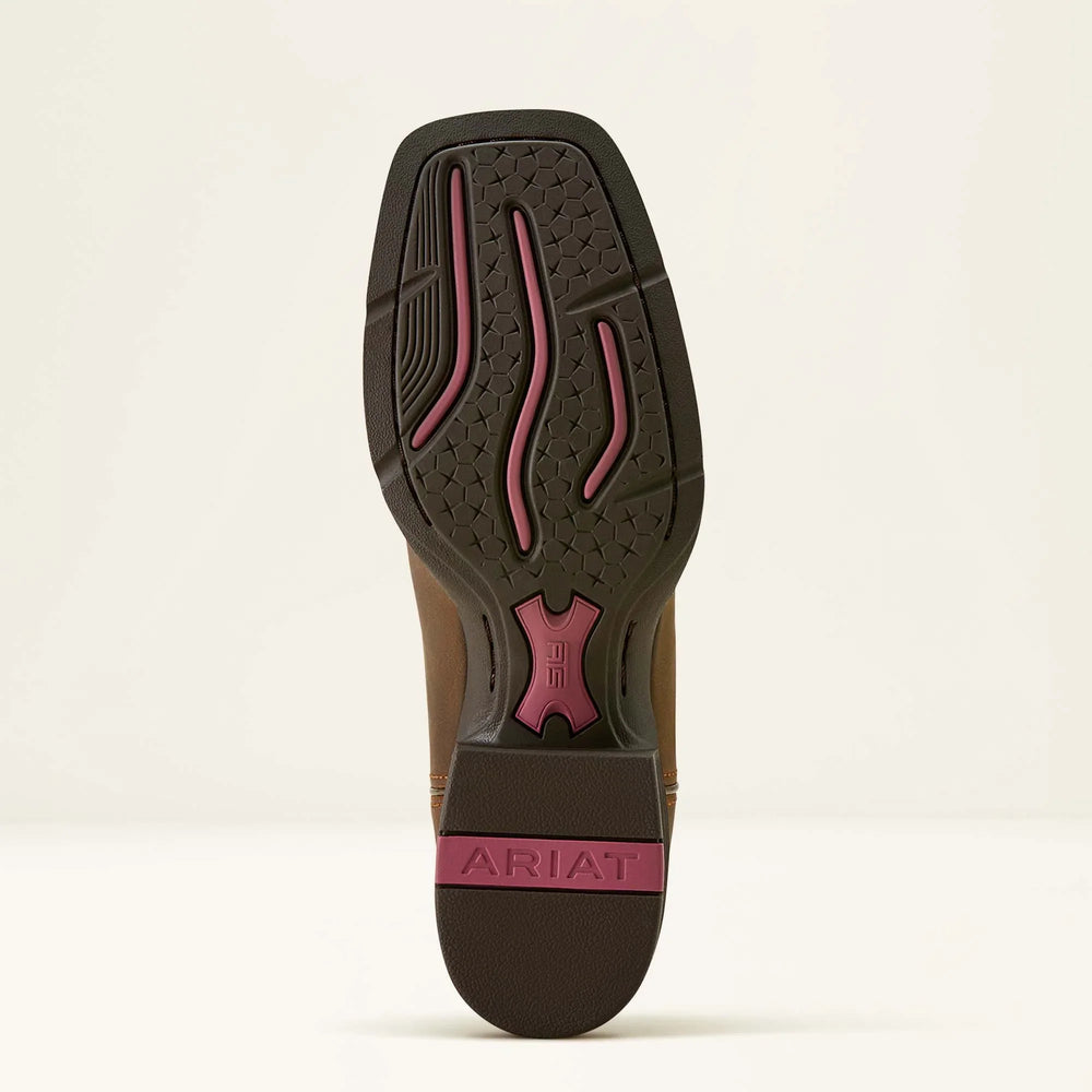 Ariat Round up wide square toe stretchfit Western boot for ladies