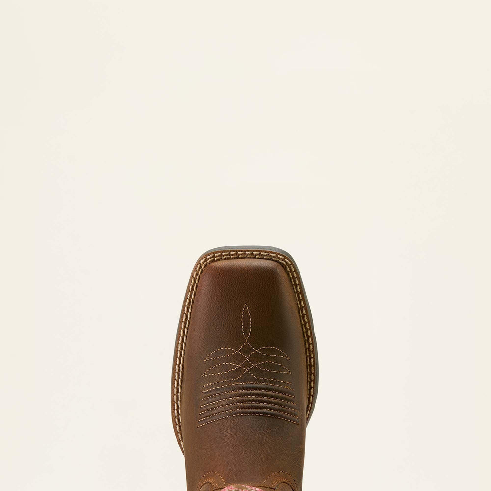 Ariat Round up wide square toe stretchfit Western boot for ladies