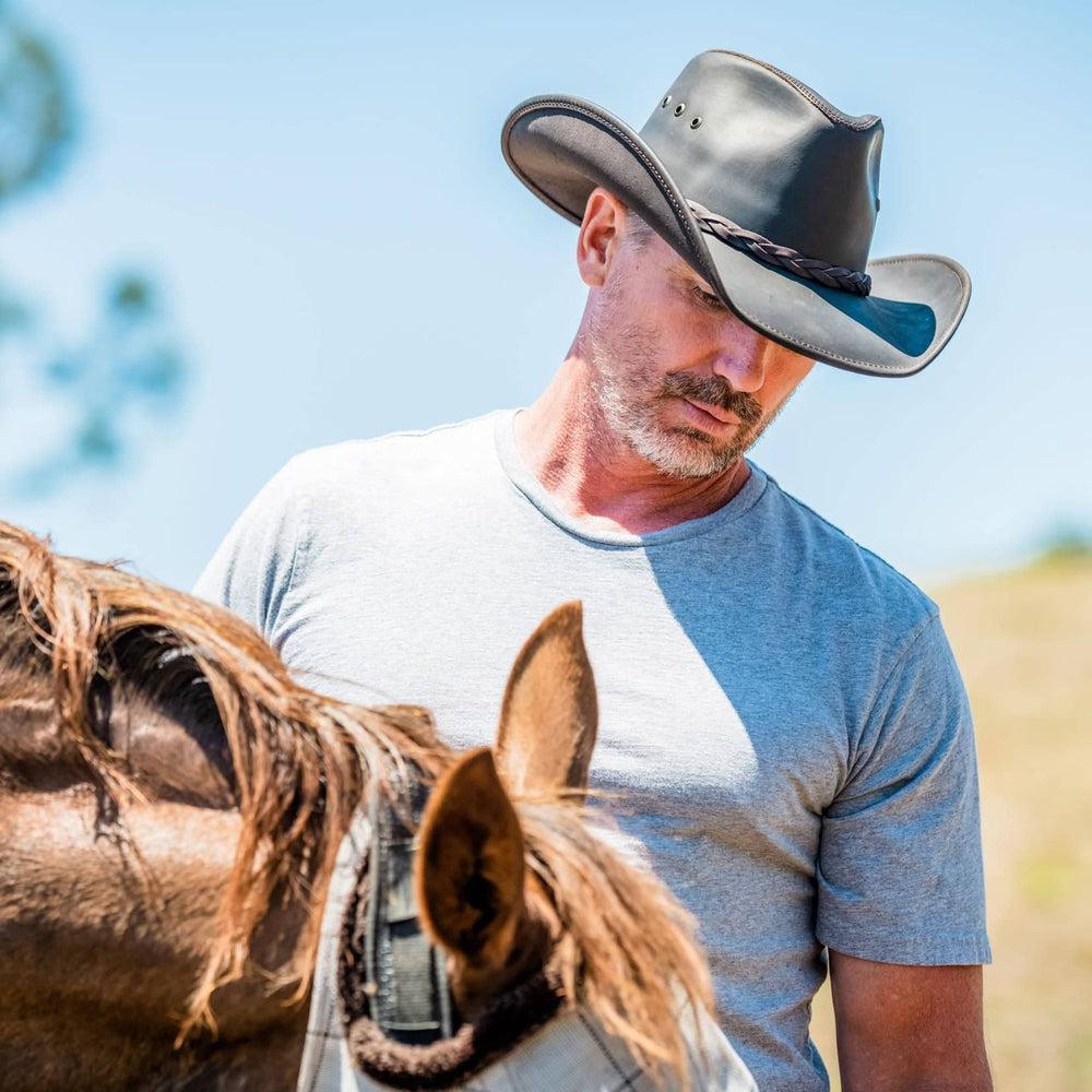 American hat makers Hollywood |  Leather Cowboy Hat