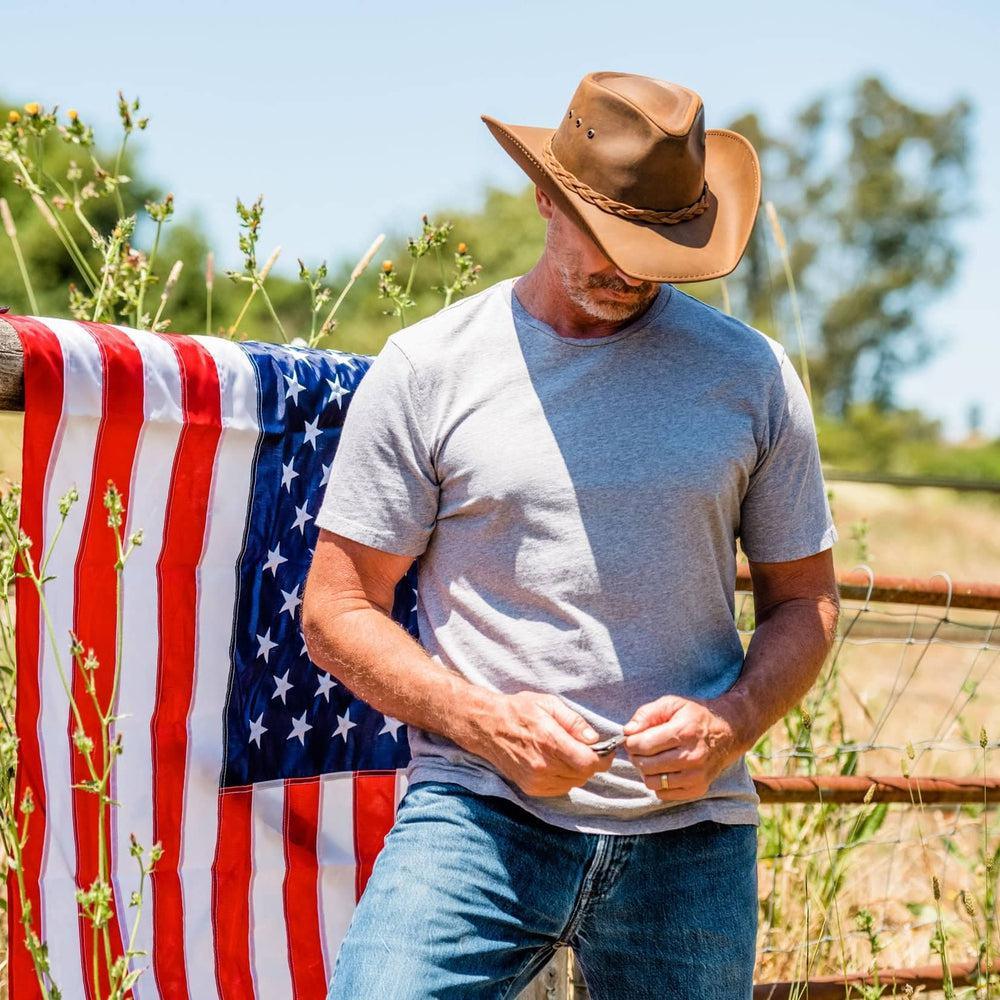 American hat makers Hollywood |  Leather Cowboy Hat