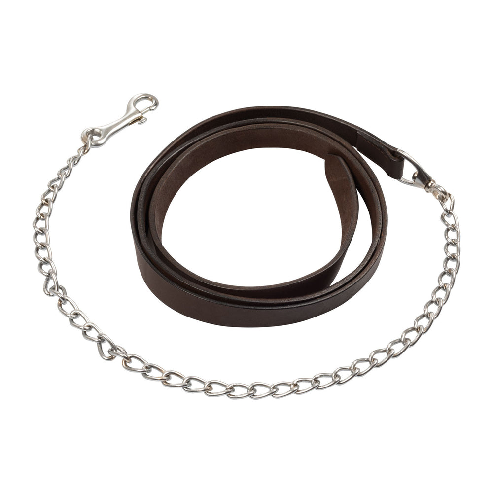 Pool's leather lead with chain PL6190