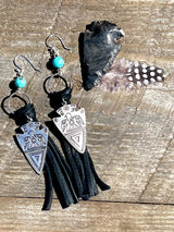 Fleurdesignz Western Thunderbird Tassel Earrings