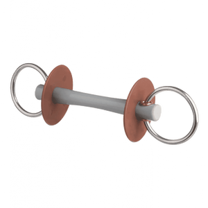 Beris loose ring snaffle bit with comfort bar, ring 6 cm, soft Beris