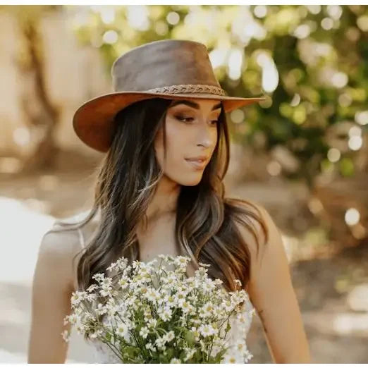 American hat makers Crusher | Crushable Leather Outback Hat