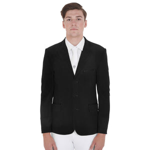 Equestro men's competition jacket three buttons perforated fabric - HorseworldEU