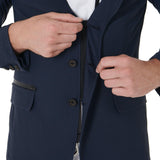 Equestro men's competition jacket three buttons perforated fabric - HorseworldEU