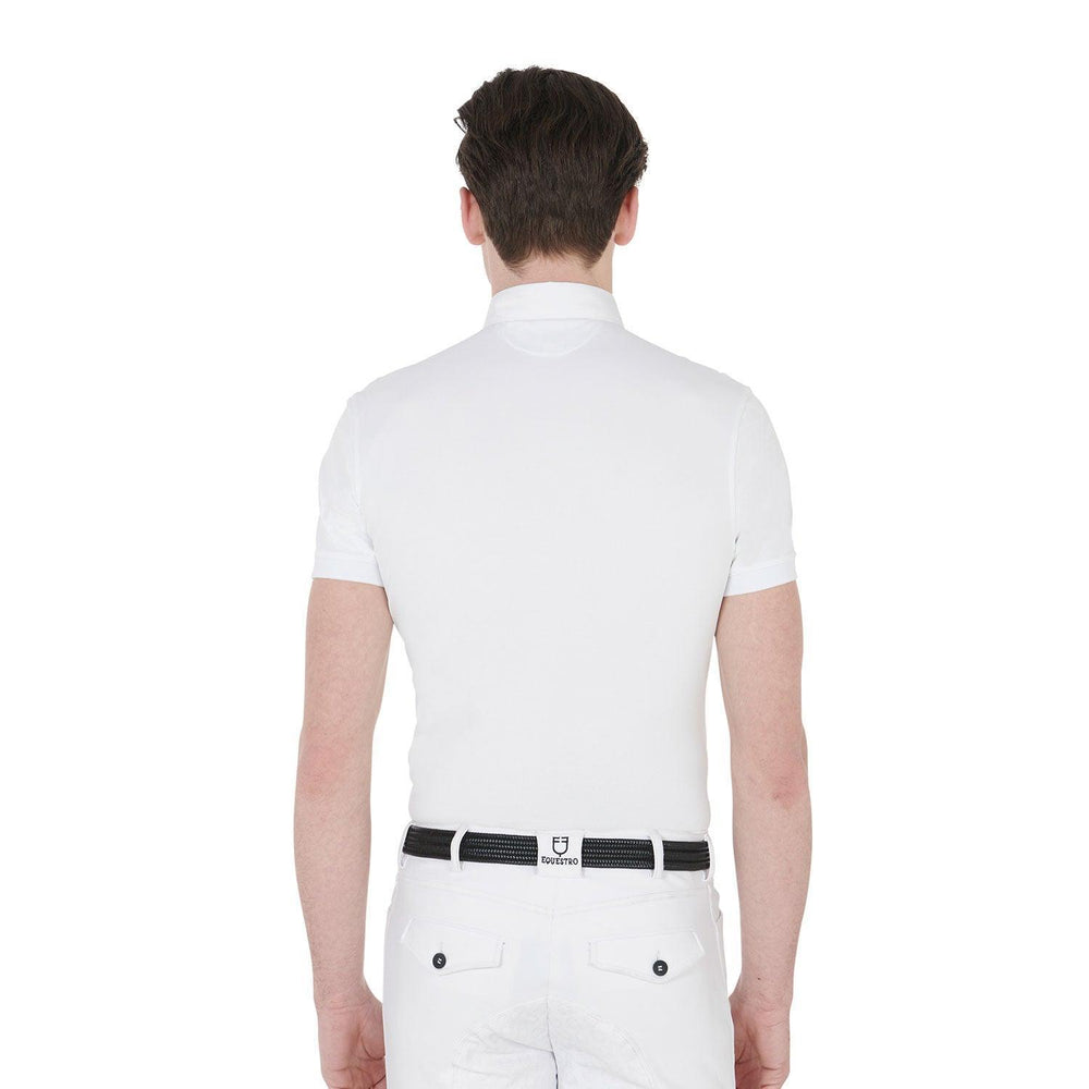 Equestro men's competition polo shirt in breathable technical fabric - HorseworldEU