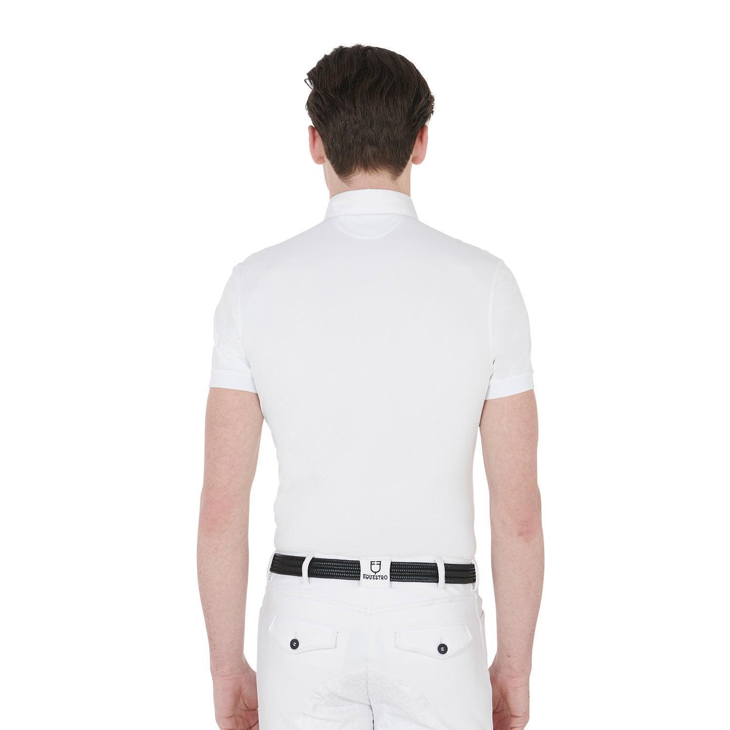 Equestro men's competition polo shirt in breathable technical fabric - HorseworldEU