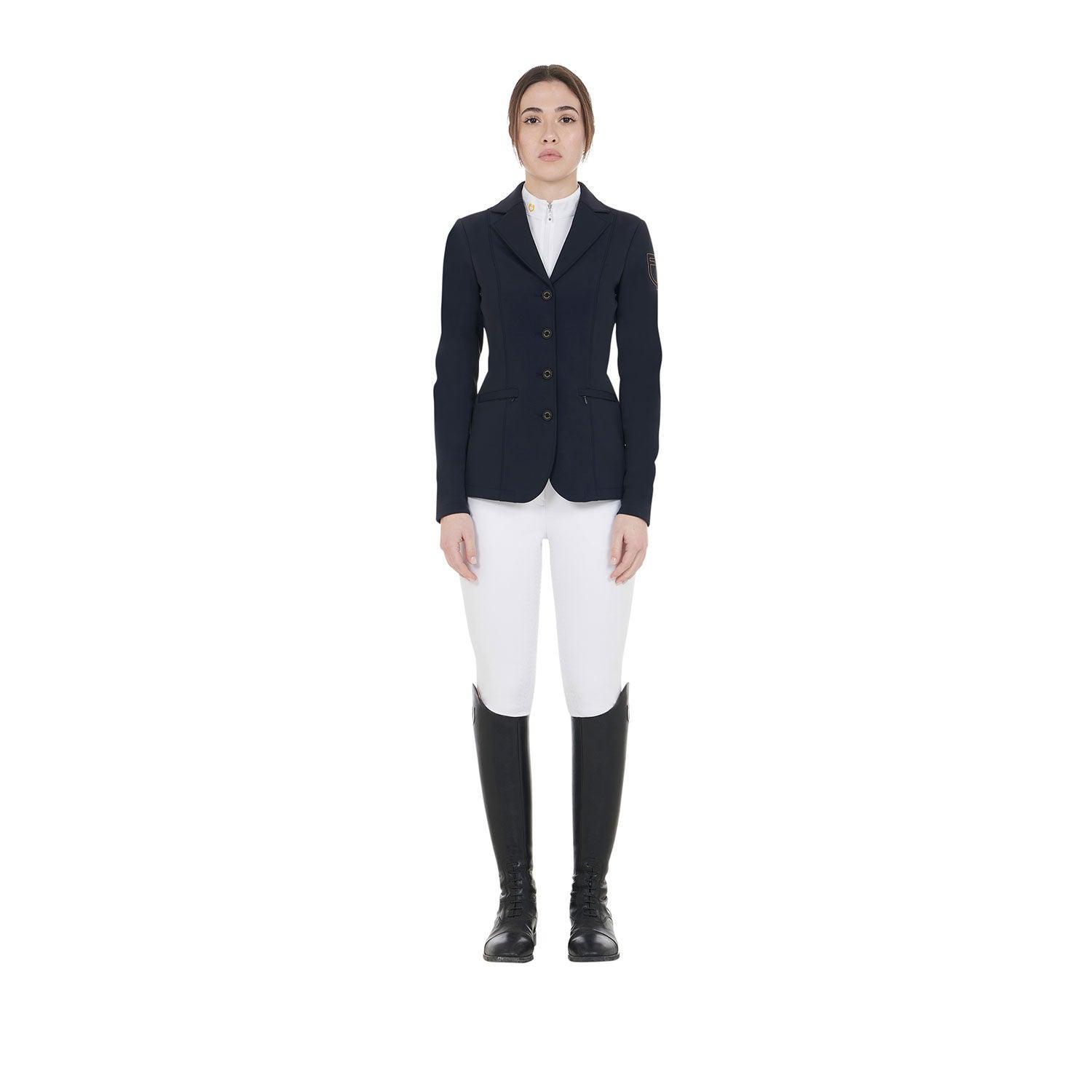 Equestro women's competition jacket with contrasting logo - HorseworldEU