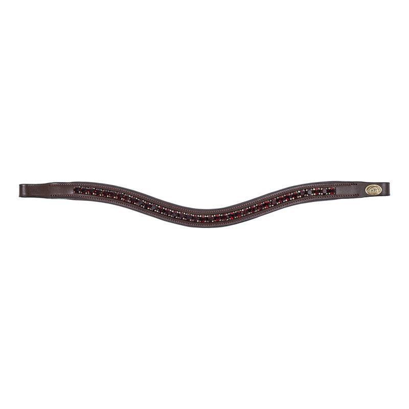 HFI padded wave browband with strass - HorseworldEU